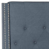 Safavieh Winslet Navy Full Upholstered Bed