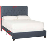 Safavieh Winslet Navy Full Upholstered Bed