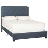 Safavieh Winslet Navy Queen Upholstered Bed
