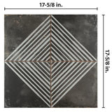 Merola Tile Kings Rombos 17-5/8 in. x 17-5/8 in. Ceramic Floor/Wall Tile