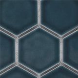 Tribeca 2 in. Hex Glacier Blue 12-5/8 in. x 11-1/8 in. Porcelain Mosaic Floor and Wall Tile (9.96 sq. ft./Case)