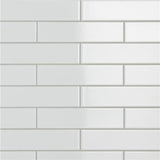 Merola Tile Metro Soho Glossy White 1-3/4 in. x 7-3/4 in. Porcelain Floor and Wall Subway Tile (1 sq. ft./Pack)