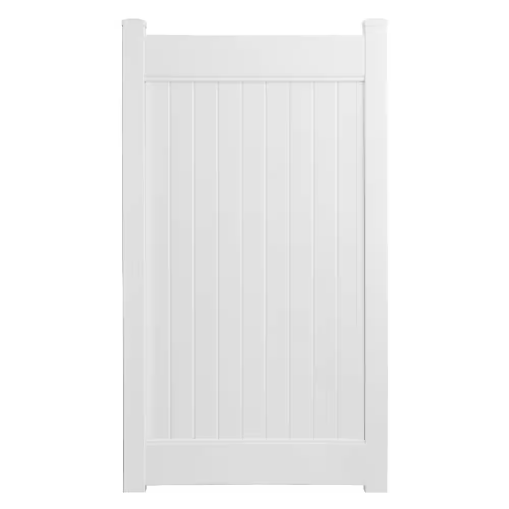 Fairfax 3.5 ft. x 6 ft. White Vinyl Privacy Fence Gate