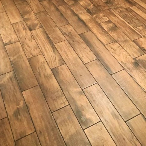 Farmhouse Chestnut 6-in x 24-in Matte Porcelain Wood Look Floor and Wall Tile (0.95-sq. ft/ Piece)