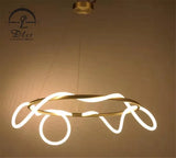 DLSS Lighting Flexible Modern Chandelier LED Fabric Nylon Long Soft Line Lamp Pendant Lighting