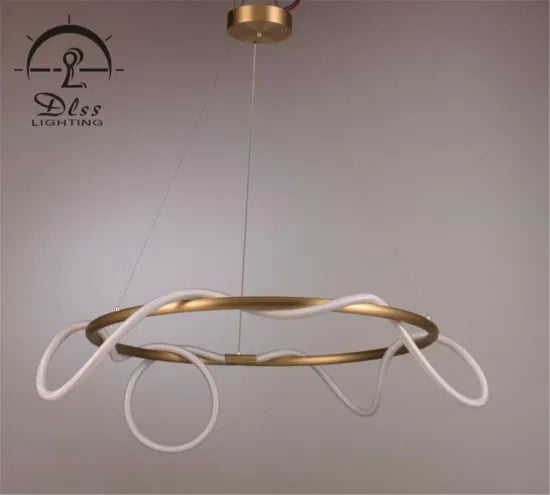 DLSS Lighting Flexible Modern Chandelier LED Fabric Nylon Long Soft Line Lamp Pendant Lighting