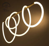 DLSS Lighting Flexible Modern Chandelier LED Fabric Nylon Long Soft Line Lamp Pendant Lighting