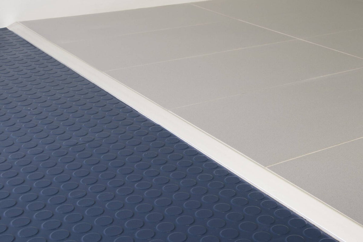 Schluter Systems RENO-U 0.375-in W x 98.5-in L Satin Nickel Anodized Aluminum Tile Edge Transition Trim