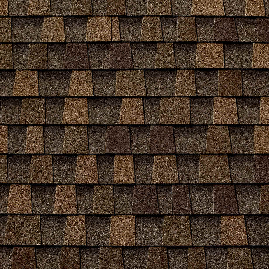GAF Timberline HDZ StainGuard Bold Definition Shingles Chestnut Valley