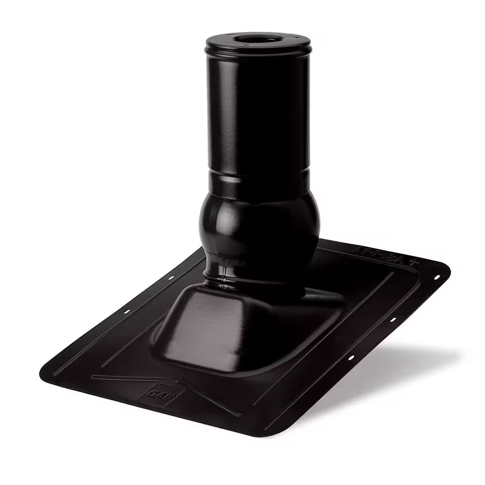 GAF Master Flow Pivot Pipe Boot Flashing Black 1-1/2"