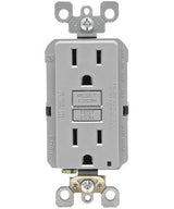 Leviton 15 Amp Self-Test SmartlockPro Slim Duplex GFCI Outlet, White