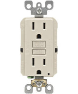 Leviton 15 Amp Self-Test SmartlockPro Slim Duplex GFCI Outlet, White