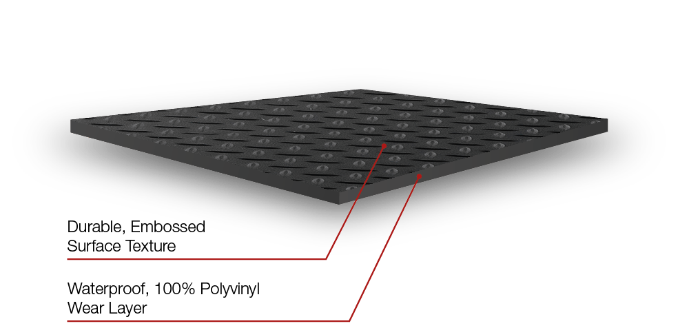 G-Floor Grill Mat, 47 x 32, Diamond Tread, Metallic Silver