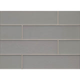 Bedrosians Manhattan Platinum 4-in x 8-in Glass Mosaic Tile Sample
