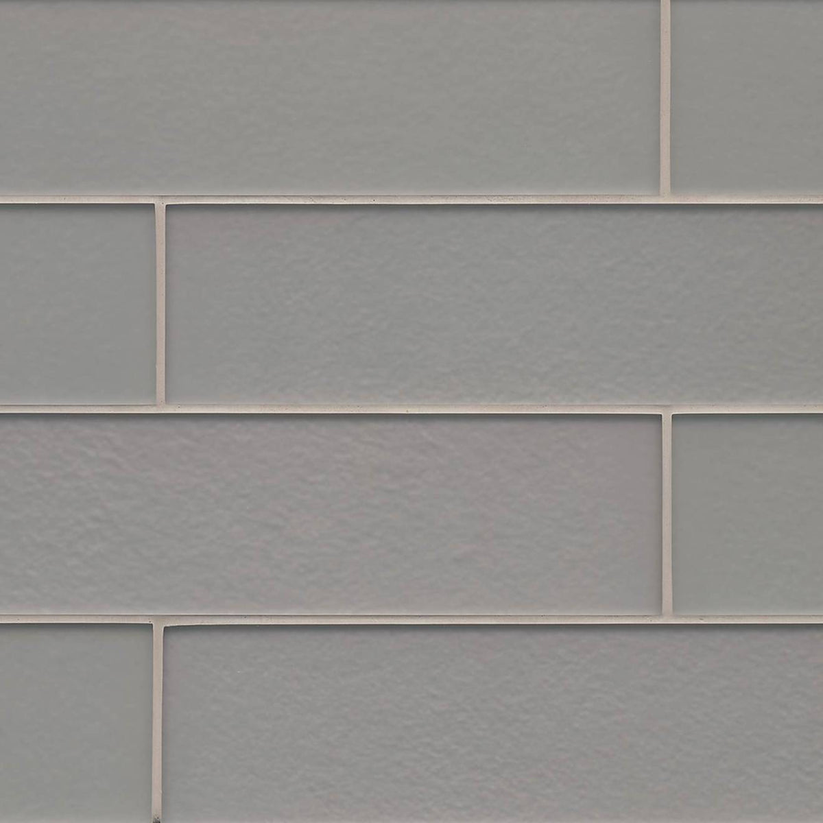 Bedrosians Manhattan Platinum 4-in x 8-in Glass Mosaic Tile Sample
