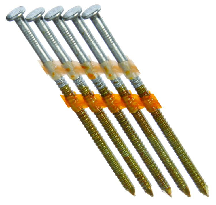 Grip-Rite 30 Degree Plastic Strip Clipped Head Framing Nails Bright Coated Ring Shank 2-3/8" x .113 8D 5M/Box