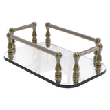 Allied Brass Vanity Top Glass Guest Towel Tray in Satin Nickel