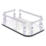 Allied Brass Vanity Top Glass Guest Towel Tray in Satin Nickel