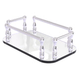 Allied Brass Vanity Top Glass Guest Towel Tray in Satin Nickel