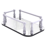 Allied Brass Vanity Top Glass Guest Towel Tray in Satin Nickel