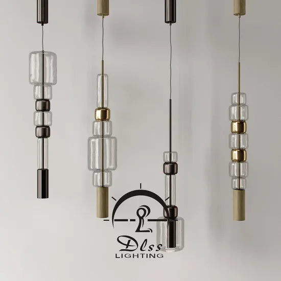 DLSS GU10 Modern Bead Style Pendant Light Chandelier for Bedroom