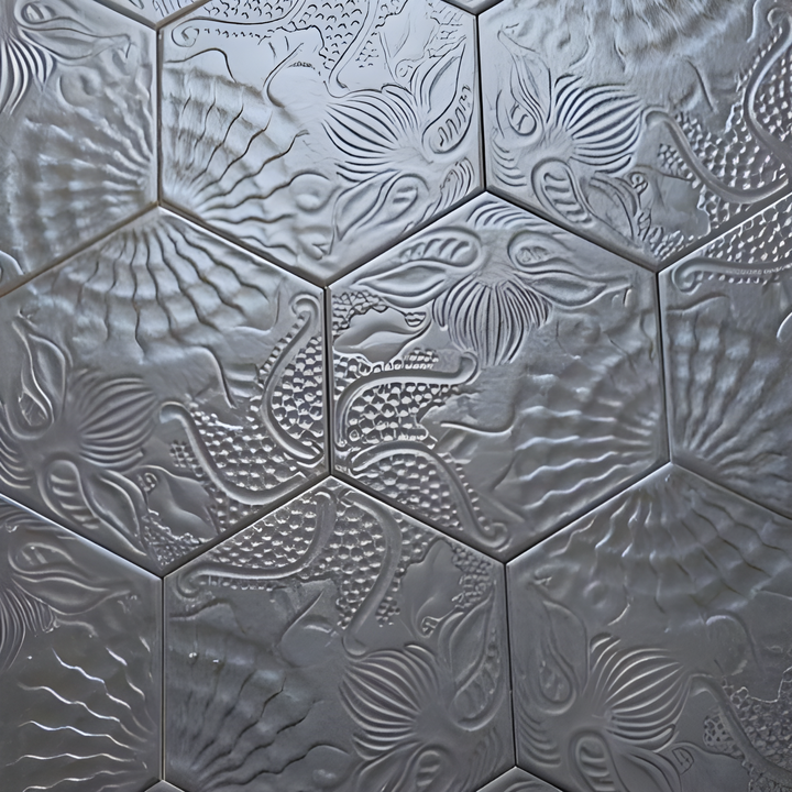 Gaudi Lux Hex Black 8-5/8 in. x 9-7/8 in. Porcelain Floor and Wall Tile (11.56 sq. ft./Case)
