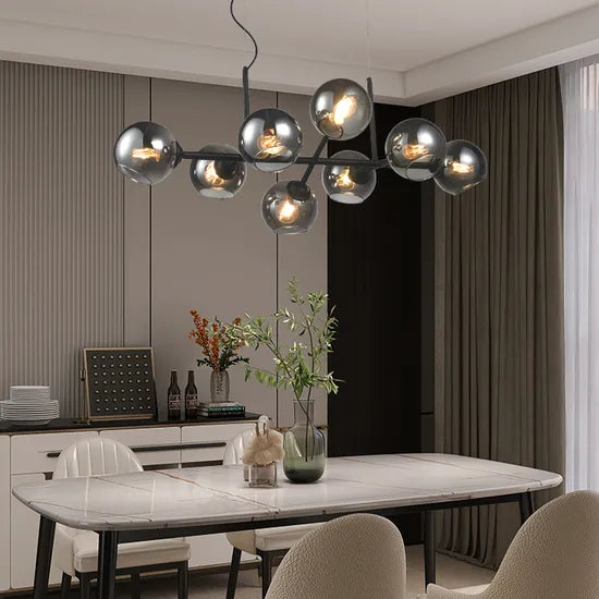 DLSS LIGHTING Glass Iron E27 Fixture Shade Lamp Chandelier for Indoor Hotel Pendant Lighting