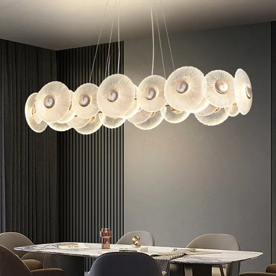 DLSS Glass Pendant Lighting for Indoor Living Home Decor LED Chandeliers Lamp