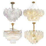 DLSS Glass Pendant Lighting for Indoor Living Home Decor LED Chandeliers Lamp