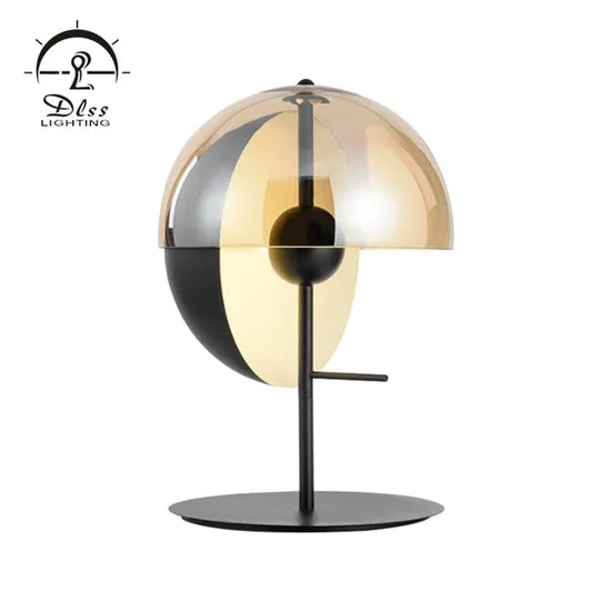 DLSS Lighting Glass Shade Art Lamp Bedside Decorative Table Lamp