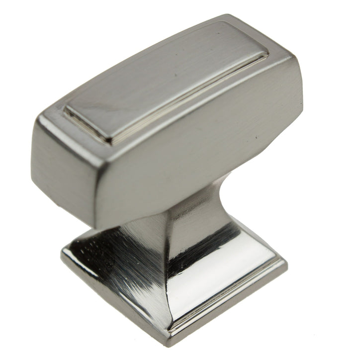 GlideRite 1-1/8 in. Transition Style Rectangle Cabinet Knob, Satin Nickel, Pack of 25