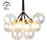 DLSS Lighting Globe Bubble Glass Chandelier Lamp for Hotel Restaurant with E27