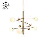 DLSS Lighting Gold Metal Modern Style Chandelier Lamp with G9 Pendant Lighting