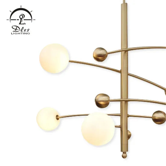 DLSS Lighting Gold Metal Modern Style Chandelier Lamp with G9 Pendant Lighting