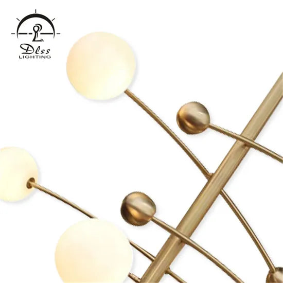 DLSS Lighting Gold Metal Modern Style Chandelier Lamp with G9 Pendant Lighting