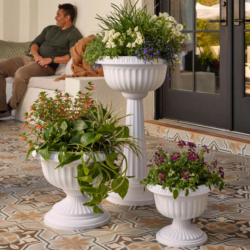 Bloem Llc GU180-60 18" Peppercorn Grecian Pedestal Urn
