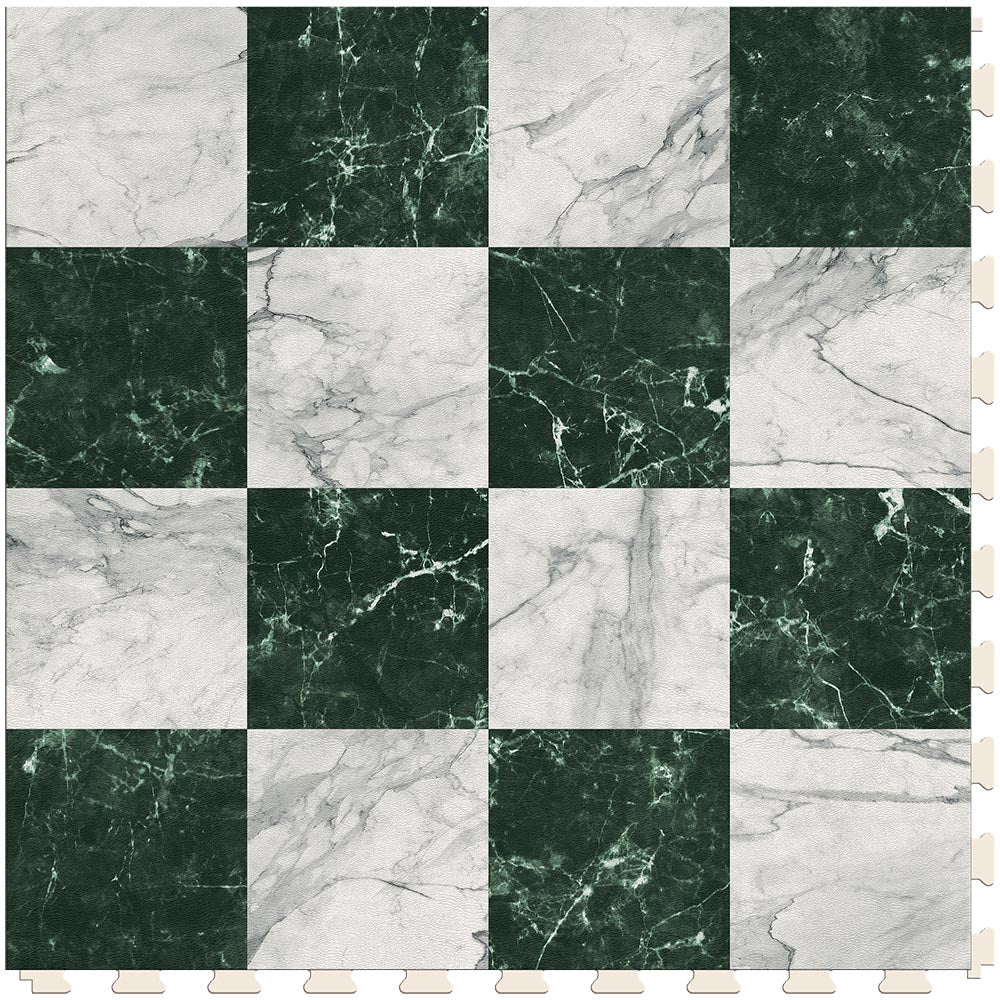 Perfection Floor Tile SodaPop Shoppe Green Marble Interlocking Luxury Vinyl Tile, 20-in x 20-in, 16.7-sq ft Case