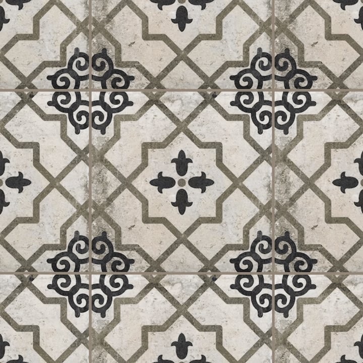 Griffin 8-in x 8-in Matte Porcelain Encaustic Floor and Wall Tile