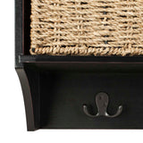 Safavieh Finley Hanging 3 Basket Wall Rack (Black) - 28" x 7.8" x 12"