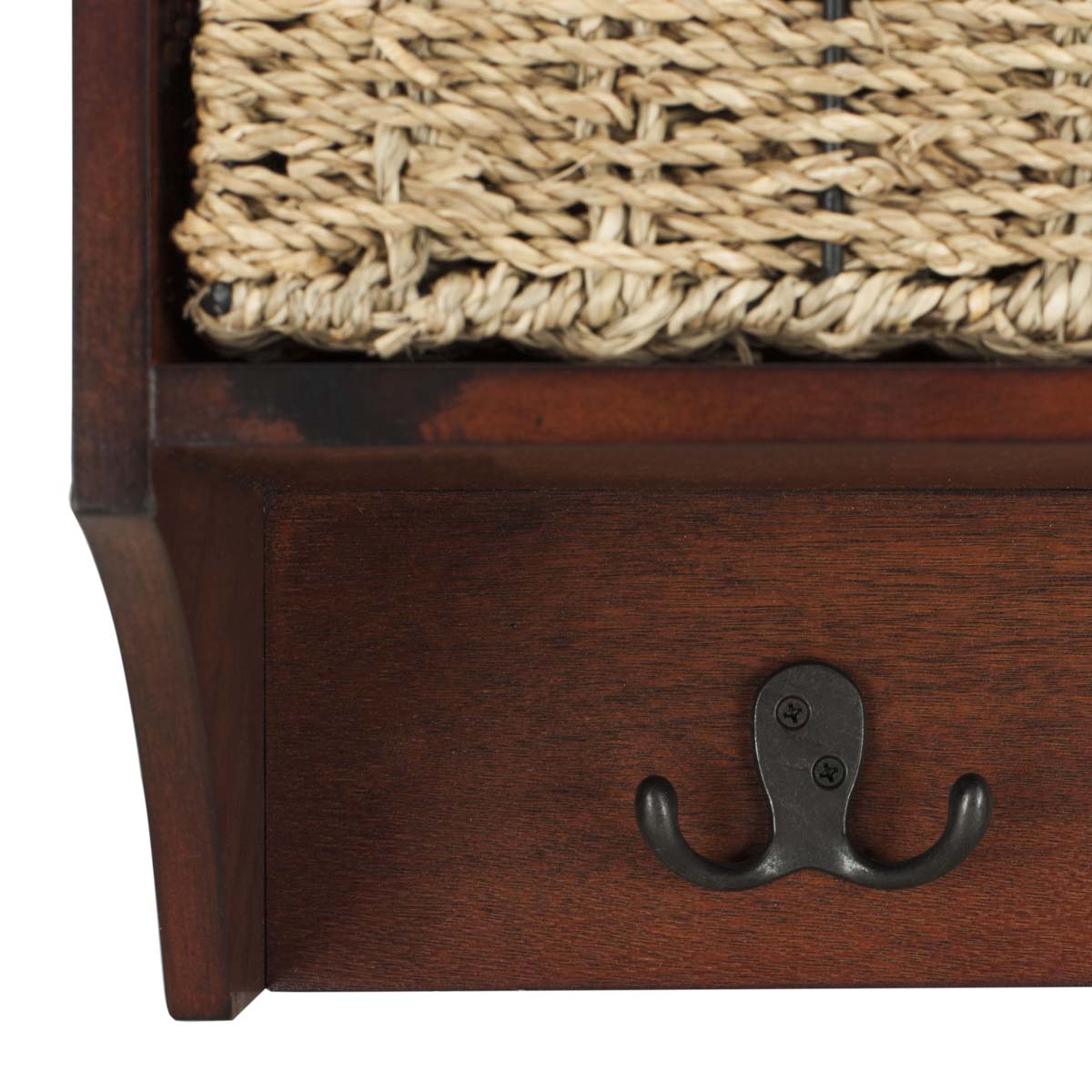 Safavieh Finley Hanging 3 Basket Wall Rack (Cherry, 28" x 7.8" x 12")