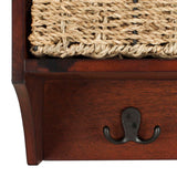Safavieh Finley Hanging 3 Basket Wall Rack (Cherry, 28" x 7.8" x 12")