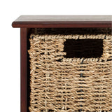 Safavieh Finley Hanging 3 Basket Wall Rack (Cherry, 28" x 7.8" x 12")
