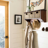 Safavieh Finley Hanging 3 Basket Wall Rack (Cherry, 28" x 7.8" x 12")