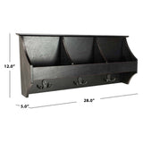 Safavieh Darcey Hanging Storage Wall Rack (Black) - 28 x 5 x 12 in