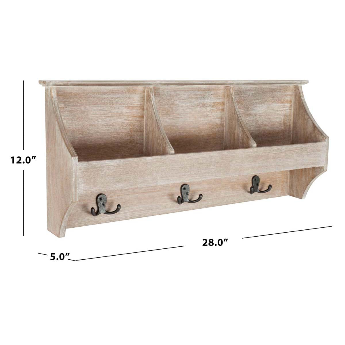 Safavieh Darcey Hanging Storage Wall Rack (Gray, 28 x 5 x 12 in)
