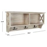 Safavieh Freya Hanging Storage Wall Rack (Gray) - 28 x 5.9 x 12 in