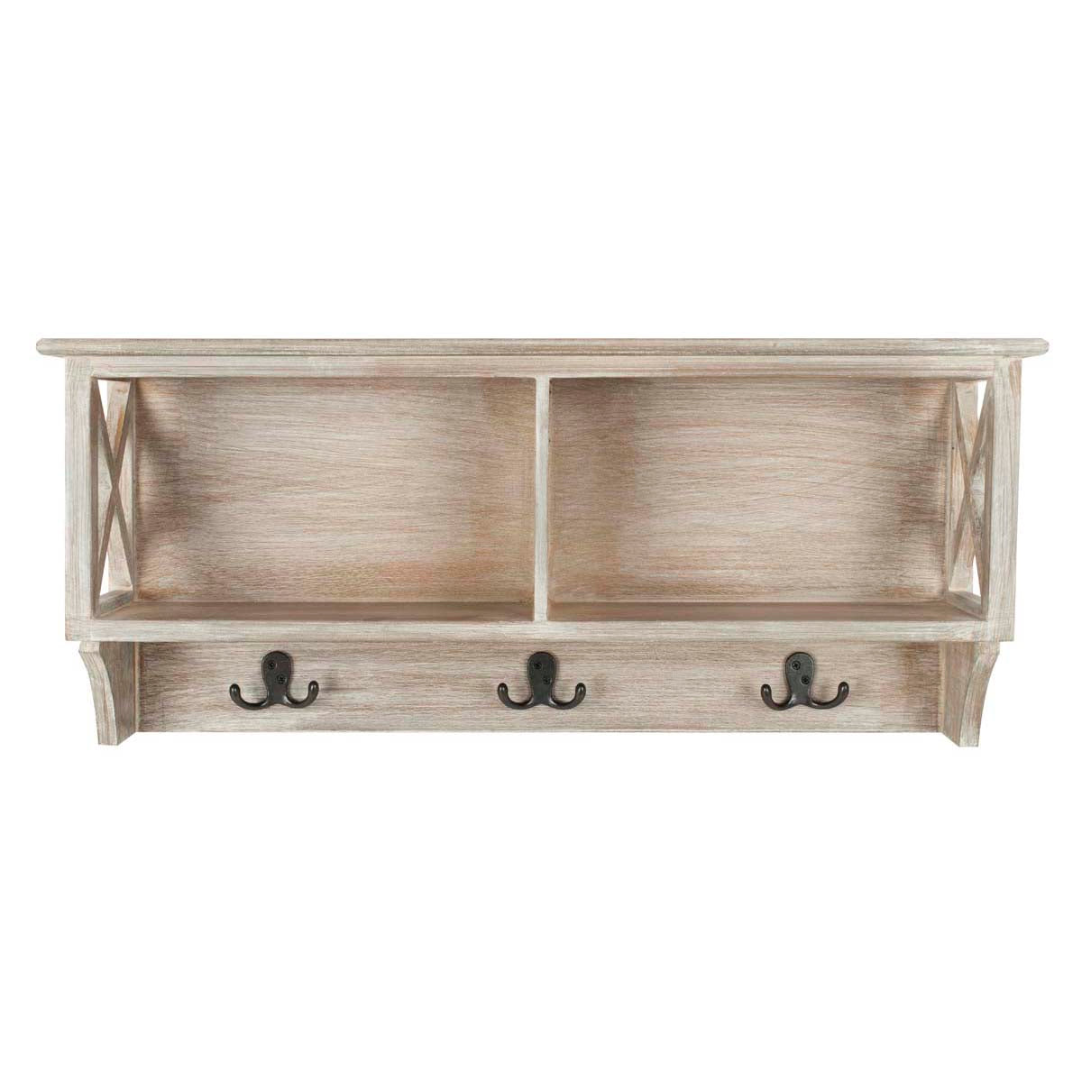 Safavieh Freya Hanging Storage Wall Rack (Gray) - 28 x 5.9 x 12 in