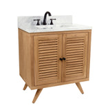 Avanity Harper 30-in Natural Teak Bathroom Vanity Cabinet