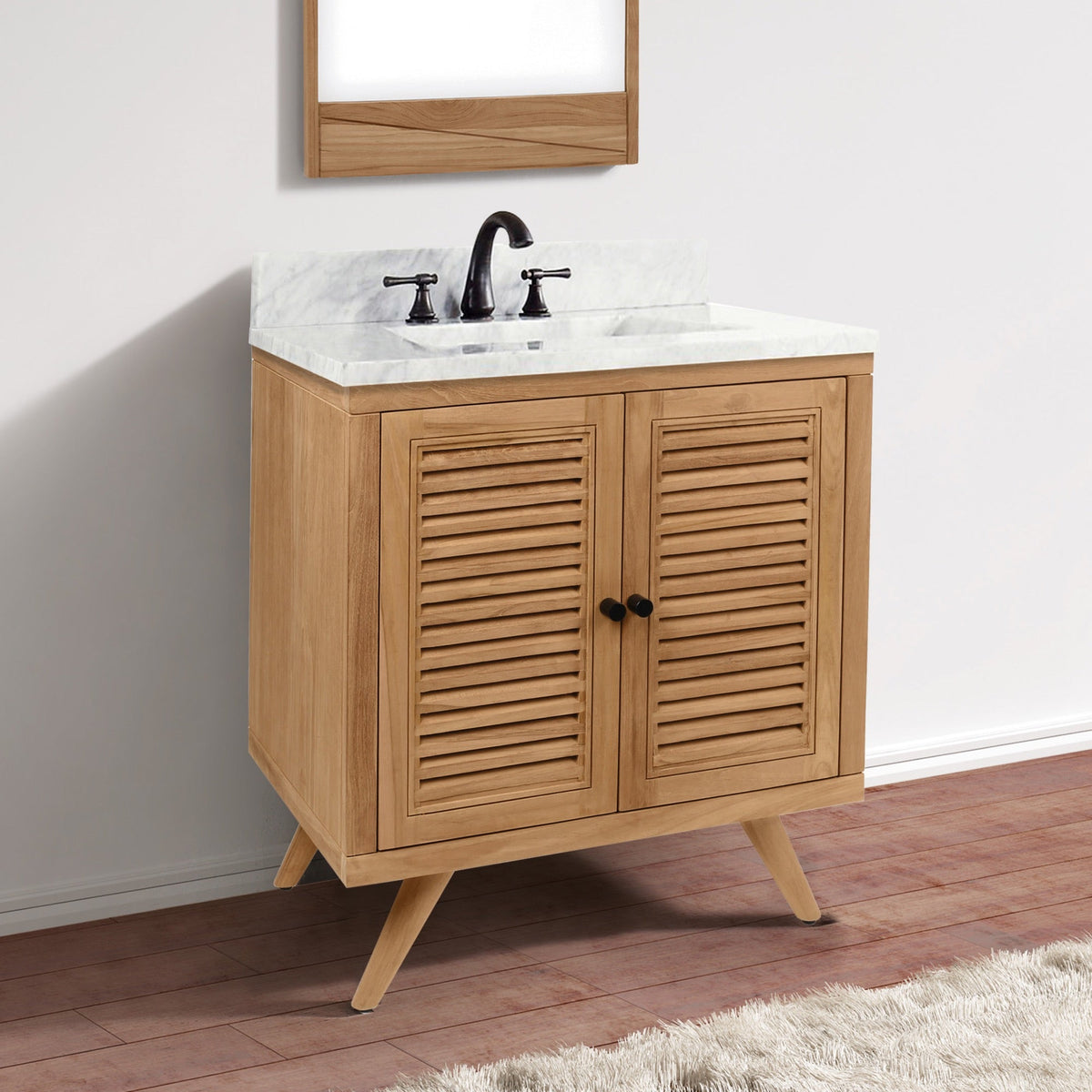 Avanity Harper 30-in Natural Teak Bathroom Vanity Cabinet