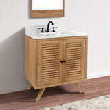 Avanity Harper 30-in Natural Teak Bathroom Vanity Cabinet